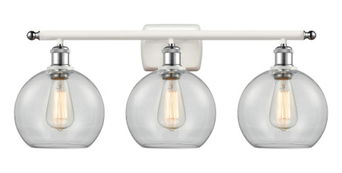 Athens - 3 Light - 28 inch - White Polished Chrome - Bath Vanity Light (3442|516-3W-WPC-G122)