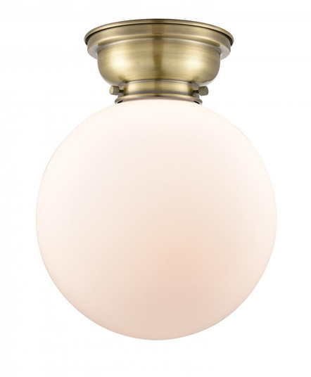 Beacon - 1 Light - 10 inch - Antique Brass - Flush Mount (3442|623-1F-AB-G201-10-LED)