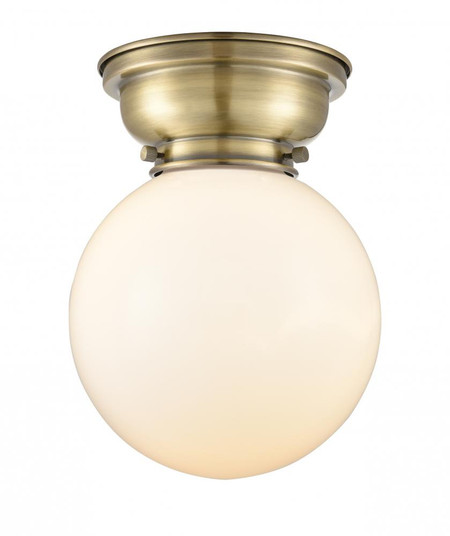 Beacon - 1 Light - 8 inch - Antique Brass - Flush Mount (3442|623-1F-AB-G201-8-LED)