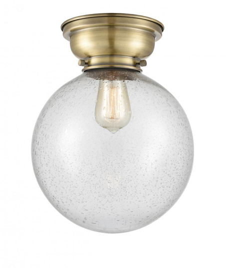 Beacon - 1 Light - 10 inch - Antique Brass - Flush Mount (3442|623-1F-AB-G204-10-LED)