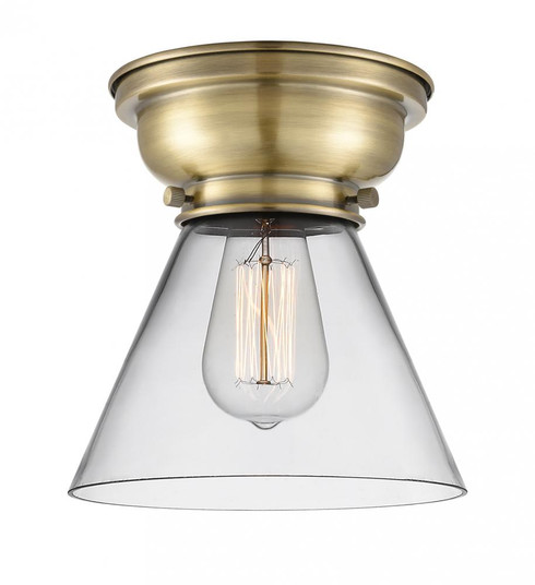 Cone - 1 Light - 8 inch - Antique Brass - Flush Mount (3442|623-1F-AB-G42-LED)