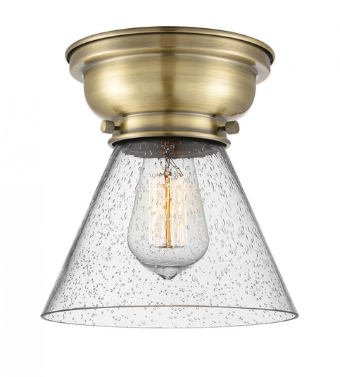 Cone - 1 Light - 8 inch - Antique Brass - Flush Mount (3442|623-1F-AB-G44)