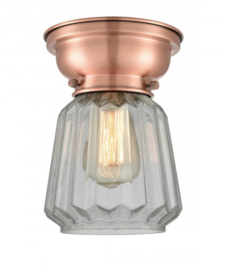 Chatham - 1 Light - 7 inch - Antique Copper - Flush Mount (3442|623-1F-AC-G142)