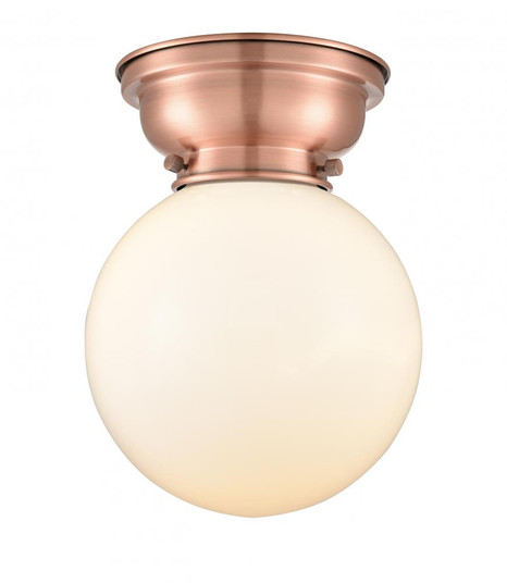Beacon - 1 Light - 8 inch - Antique Copper - Flush Mount (3442|623-1F-AC-G201-8)