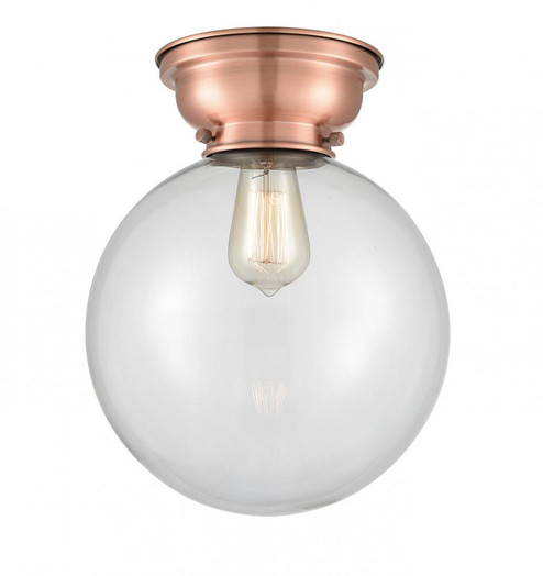 Beacon - 1 Light - 10 inch - Antique Copper - Flush Mount (3442|623-1F-AC-G202-10-LED)