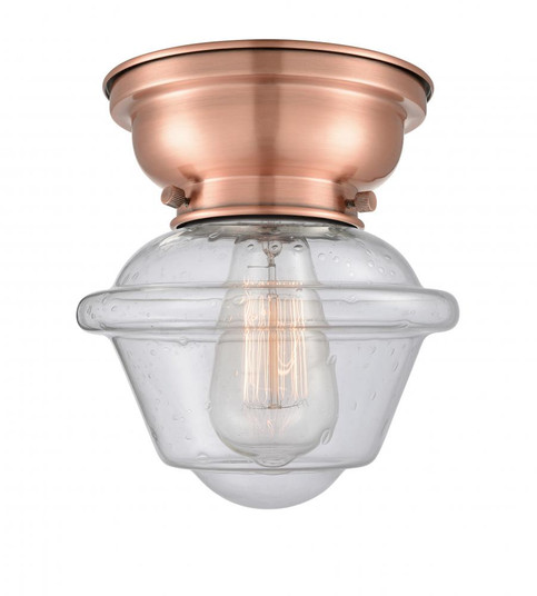 Oxford - 1 Light - 8 inch - Antique Copper - Flush Mount (3442|623-1F-AC-G534-LED)