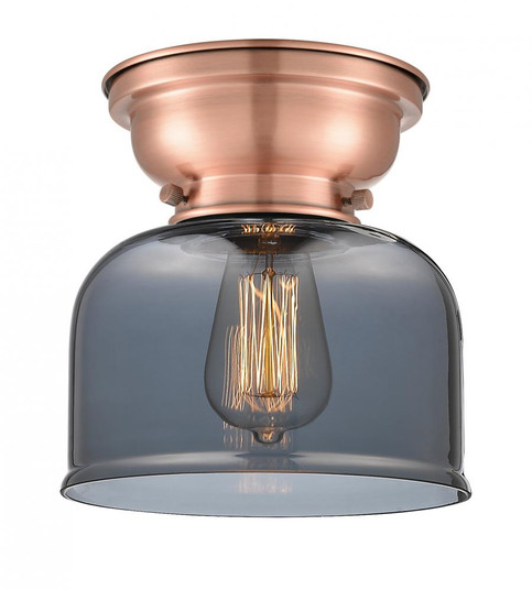 Bell - 1 Light - 8 inch - Antique Copper - Flush Mount (3442|623-1F-AC-G73-LED)
