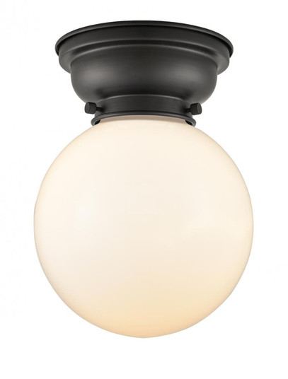 Beacon - 1 Light - 8 inch - Matte Black - Flush Mount (3442|623-1F-BK-G201-8-LED)