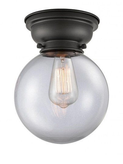 Beacon - 1 Light - 8 inch - Matte Black - Flush Mount (3442|623-1F-BK-G202-8)