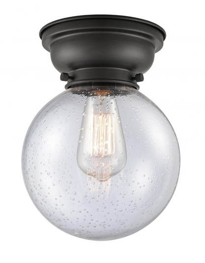 Beacon - 1 Light - 8 inch - Matte Black - Flush Mount (3442|623-1F-BK-G204-8-LED)