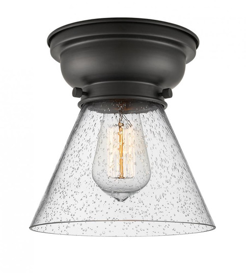 Cone - 1 Light - 8 inch - Matte Black - Flush Mount (3442|623-1F-BK-G44)