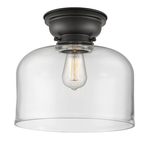Bell - 1 Light - 12 inch - Matte Black - Flush Mount (3442|623-1F-BK-G72-L)