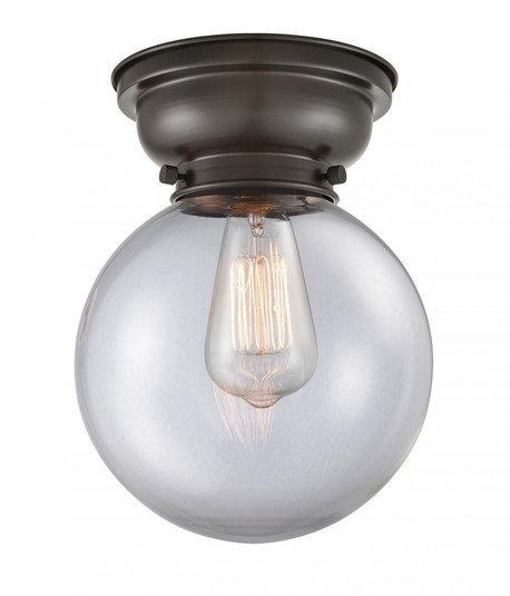 Beacon - 1 Light - 8 inch - Oil Rubbed Bronze - Flush Mount (3442|623-1F-OB-G202-8)