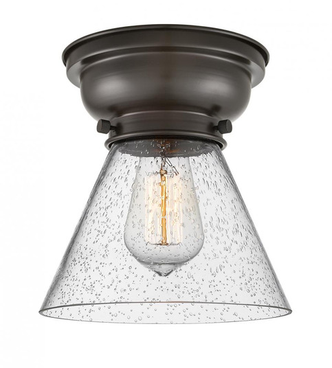 Cone - 1 Light - 8 inch - Oil Rubbed Bronze - Flush Mount (3442|623-1F-OB-G44)