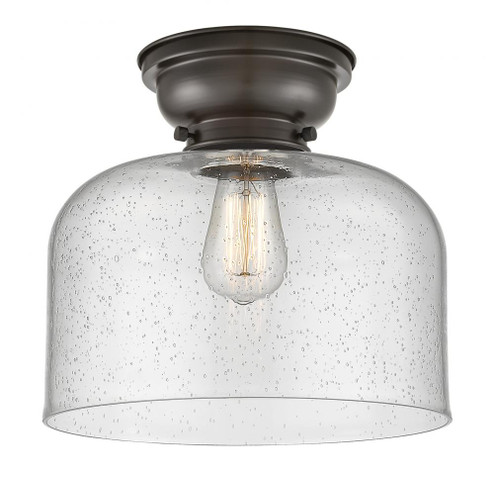 Bell - 1 Light - 12 inch - Oil Rubbed Bronze - Flush Mount (3442|623-1F-OB-G74-L)