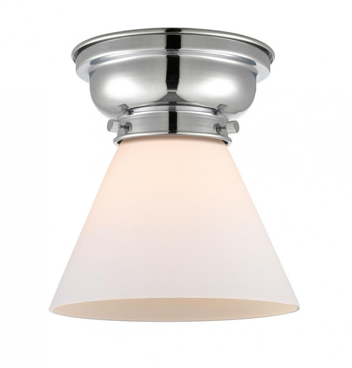 Cone - 1 Light - 8 inch - Polished Chrome - Flush Mount (3442|623-1F-PC-G41-LED)