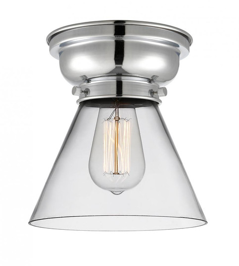 Cone - 1 Light - 8 inch - Polished Chrome - Flush Mount (3442|623-1F-PC-G42)