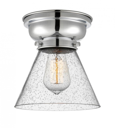 Cone - 1 Light - 8 inch - Polished Chrome - Flush Mount (3442|623-1F-PC-G44-LED)