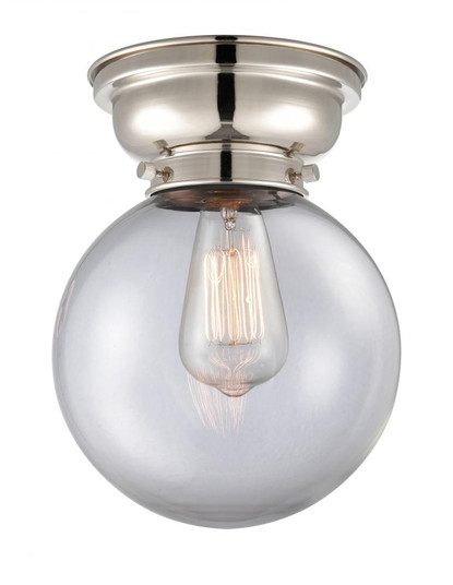 Beacon - 1 Light - 8 inch - Polished Nickel - Flush Mount (3442|623-1F-PN-G202-8-LED)
