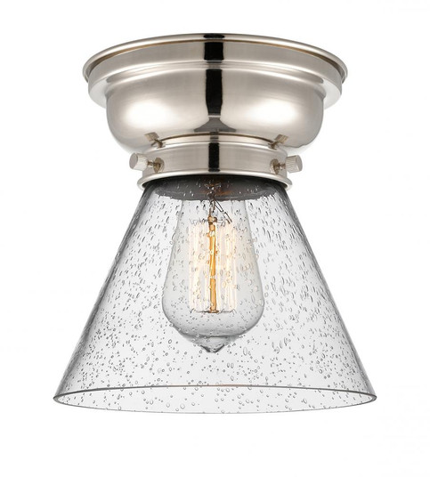 Cone - 1 Light - 8 inch - Polished Nickel - Flush Mount (3442|623-1F-PN-G44-LED)