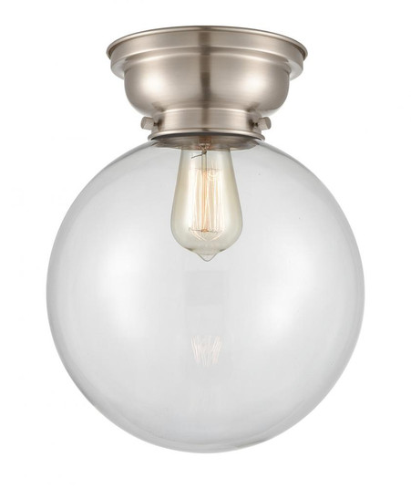 Beacon - 1 Light - 10 inch - Brushed Satin Nickel - Flush Mount (3442|623-1F-SN-G202-10-LED)