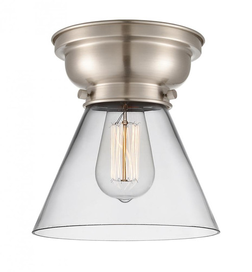 Cone - 1 Light - 8 inch - Brushed Satin Nickel - Flush Mount (3442|623-1F-SN-G42)