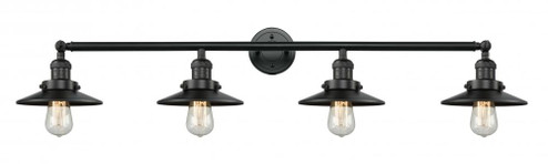 Railroad - 4 Light - 44 inch - Matte Black - Adjustable Bath Vanity Light (3442|215-BK-M6-LED)