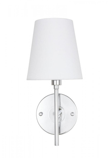 Cason 1 light Chrome and White shade wall sconce (758|LD6184C)