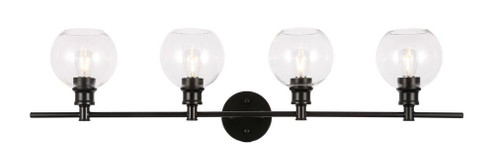 Collier 4 Light Black and Clear Glass Wall Sconce (758|LD2322BK)