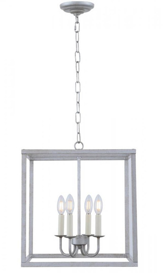 Eclipse 4 light Vintage Silver pendant (758|LD6105D16S)