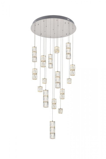 Polaris LED light Chrome Pendant Clear Crystal (758|3500D28C)