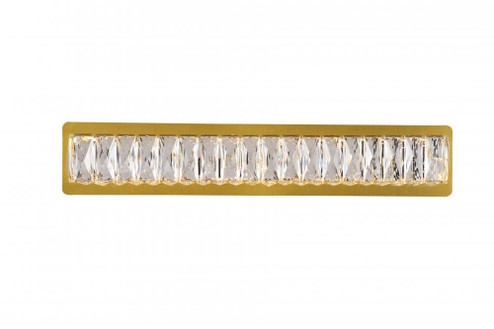 Monroe Integrated LED Chip Light Gold Wall Sconce Clear Royal Cut Crystal (758|3502W24G)