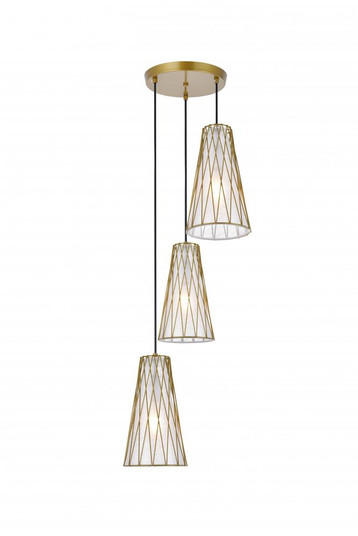 Modesta 3 Light Brass Pendant (758|LD2416BR)