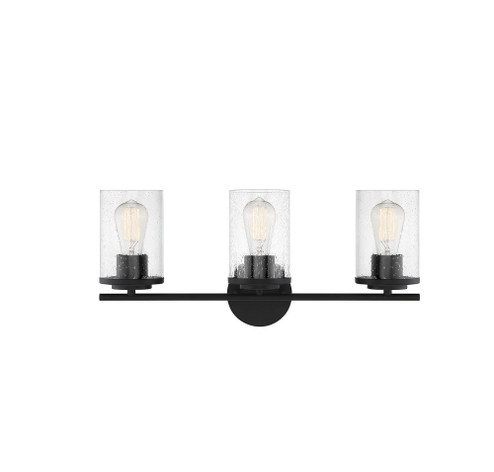 Marshall 3-Light Bathroom Vanity Light in 
Matte Black (128|8-8020-3-BK)