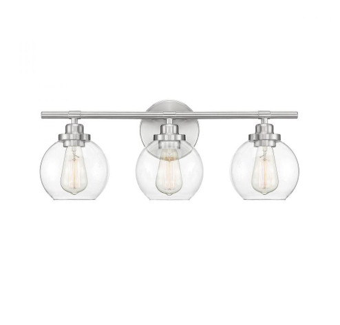 Carson 3-Light Bathroom Vanity Light in Satin Nickel (128|8-4050-3-SN)