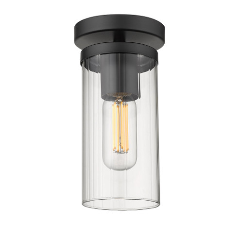 Golden Lighting Winslett 1-light Semi-Flush Mount in Matte Black (36|7011-SF BLK-CLR)