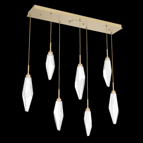 Rock Crystal Linear 7pc Multi-Pendant (1289|PLB0050-07-GB-CC-C01-L1)
