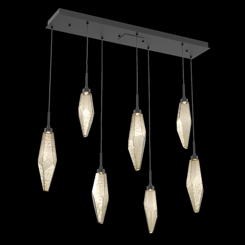 Rock Crystal Linear 7pc Multi-Pendant (1289|PLB0050-07-MB-CB-C01-L1)
