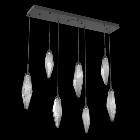 Rock Crystal Linear 7pc Multi-Pendant (1289|PLB0050-07-MB-CS-C01-L1)