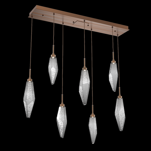 Rock Crystal Linear 7pc Multi-Pendant (1289|PLB0050-07-RB-CS-C01-L1)