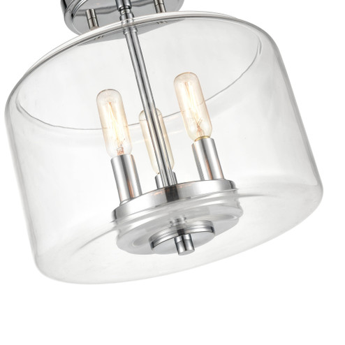 Asheville 3-Light Semi-Flush Ceiling Mount Chrome (670|6923-CH)