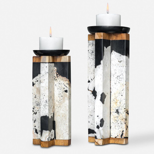 Uttermost Illini Stone Candleholders Set/2 (85|17746)