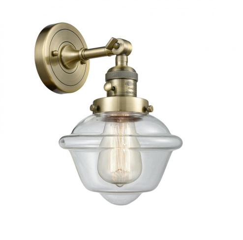 Oxford - 1 Light - 8 inch - Antique Brass - Adjustable Sconce (3442|203SW-AB-G532-LED)