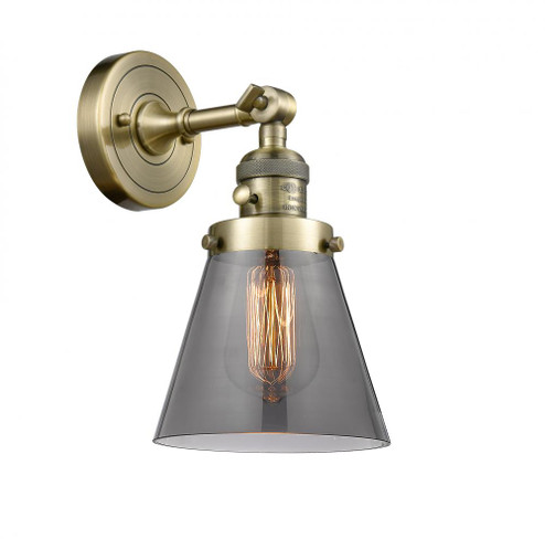 Cone - 1 Light - 6 inch - Antique Brass - Adjustable Sconce (3442|203SW-AB-G63-LED)