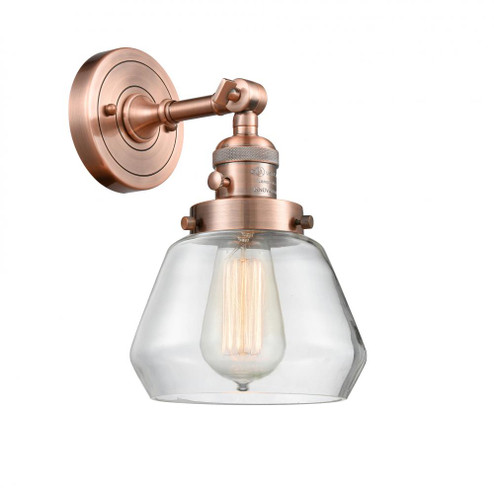 Fulton - 1 Light - 7 inch - Antique Copper - Adjustable Sconce (3442|203SW-AC-G172-LED)