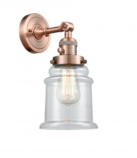 Canton - 1 Light - 7 inch - Antique Copper - Adjustable Sconce (3442|203SW-AC-G182-LED)