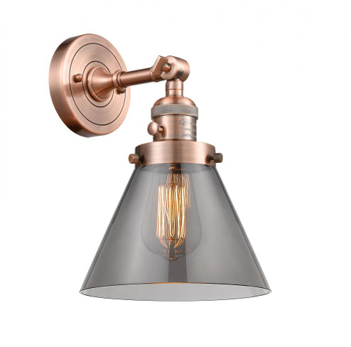 Cone - 1 Light - 8 inch - Antique Copper - Adjustable Sconce (3442|203SW-AC-G43-LED)