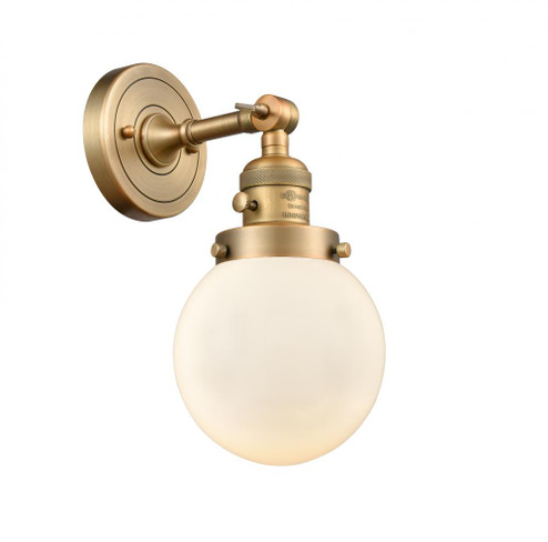 Beacon - 1 Light - 6 inch - Brushed Brass - Adjustable Sconce (3442|203SW-BB-G201-6-LED)