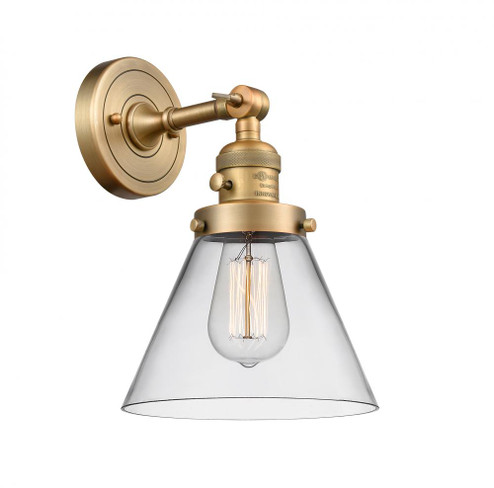 Cone - 1 Light - 8 inch - Brushed Brass - Sconce (3442|203SW-BB-G42-LED)