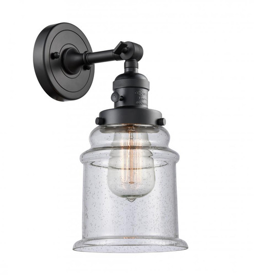 Canton - 1 Light - 7 inch - Matte Black - Adjustable Sconce (3442|203SW-BK-G184-LED)